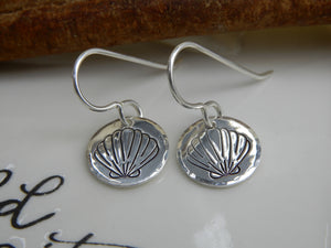 Sterling Silver Seashell Earrings