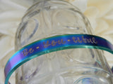 Be you tiful Stamped Stainless Rainbow Cuff