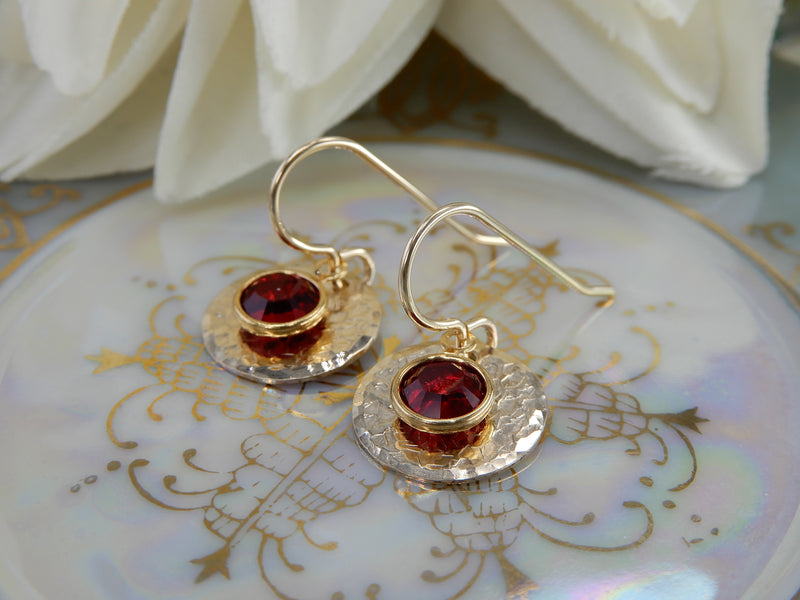 14Kt. Gold Filled January Birthstone Earrings