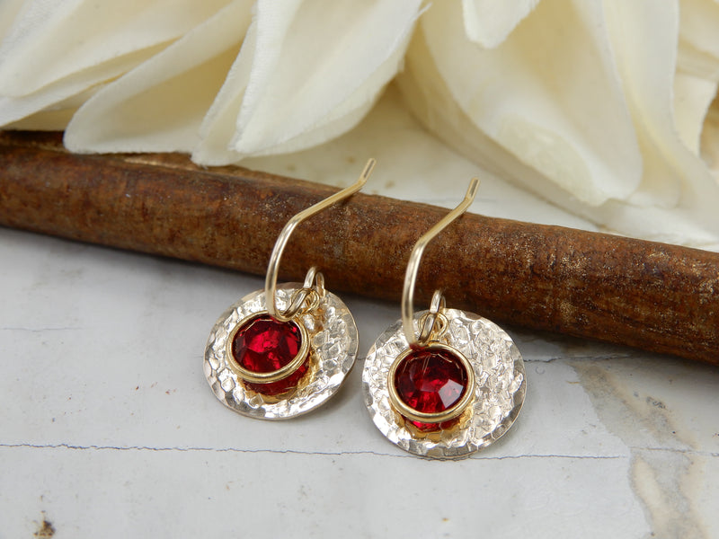 14Kt. Gold Filled January Birthstone Earrings