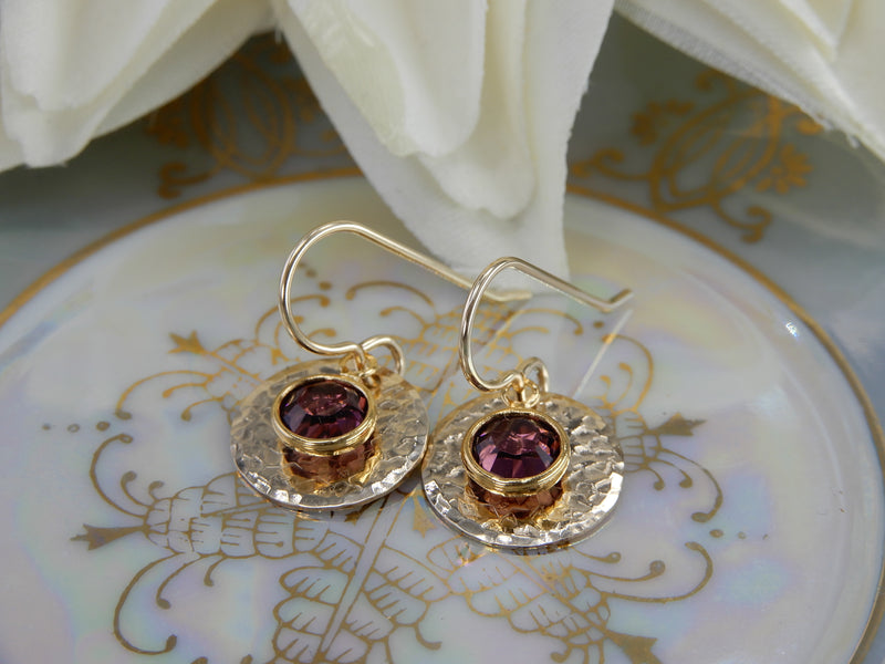 14Kt. Gold Filled February Birthstone Earrings