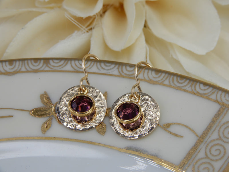14Kt. Gold Filled February Birthstone Earrings