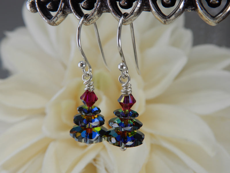 Swarovski Christmas Tree Earrings
