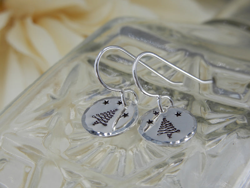 Sterling Silver Christmas Earrings