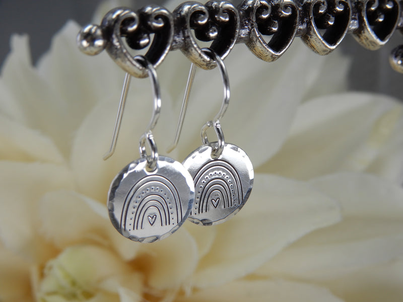 Sterling Silver Boho Rainbow Earrings