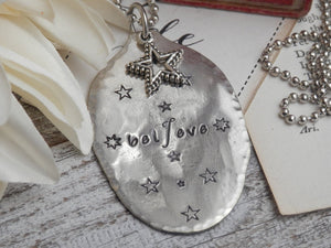 Stamped Spoon Necklace