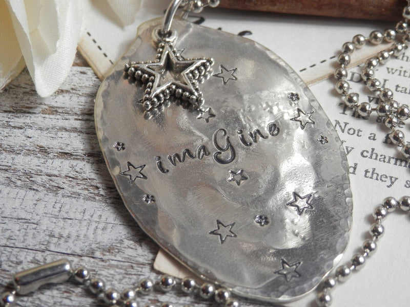 Stamped Spoon Necklace