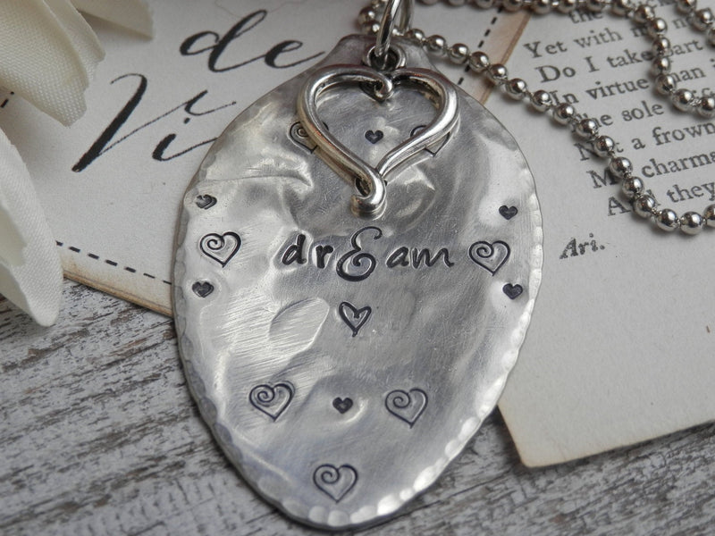 Stamped Spoon Necklace