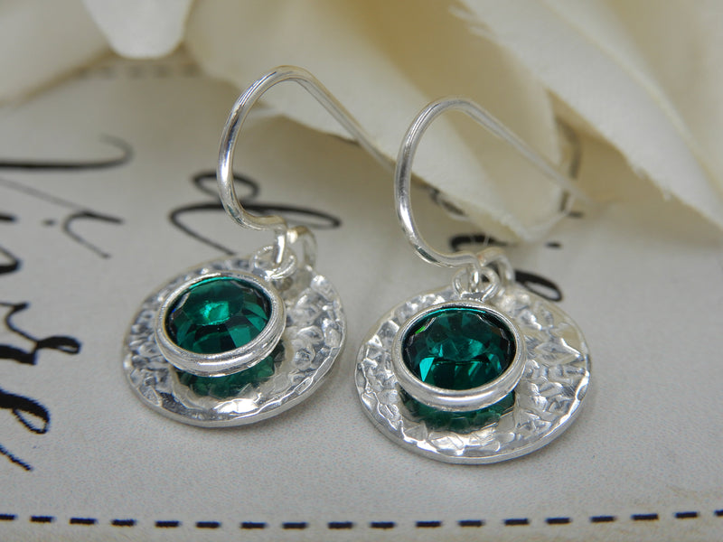 Sterling Silver May Birthstone Earrings