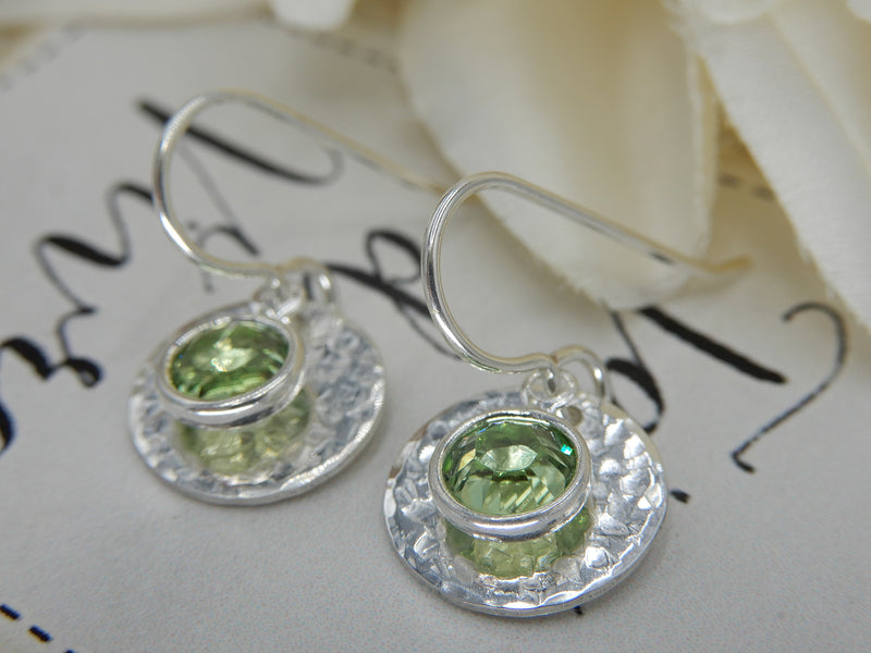 Sterling Silver August Birthstone Earrings