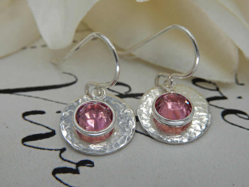 Sterling Silver October Birthstone Earrings