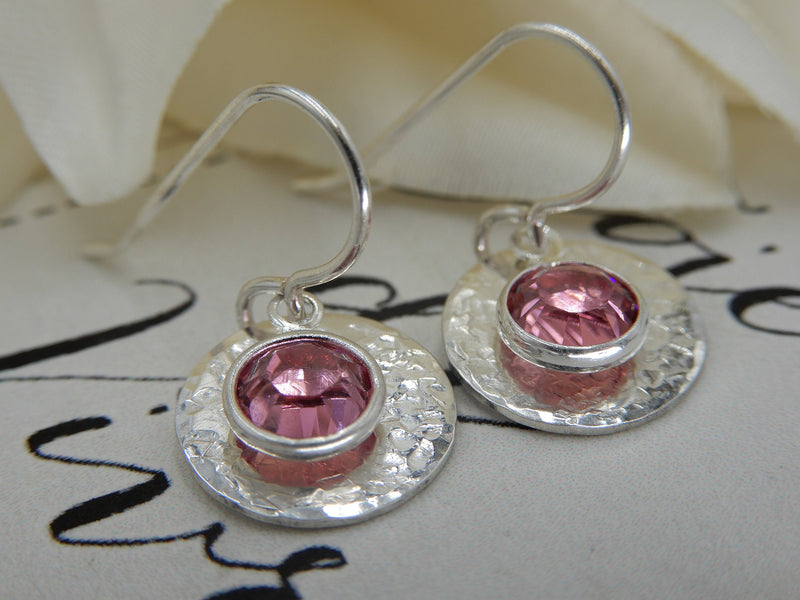 Sterling Silver October Birthstone Earrings