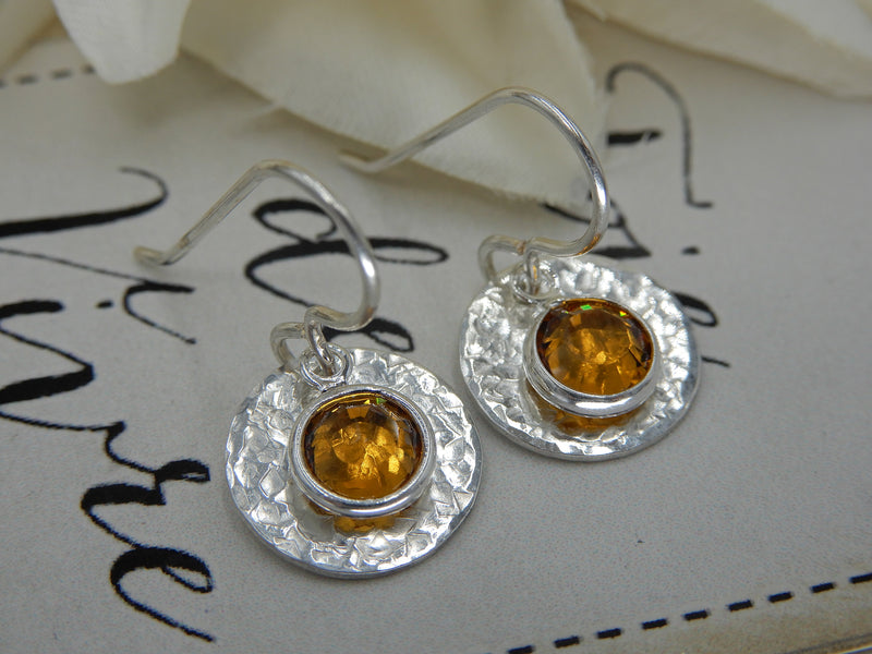 Sterling Silver November Birthstone Earrings