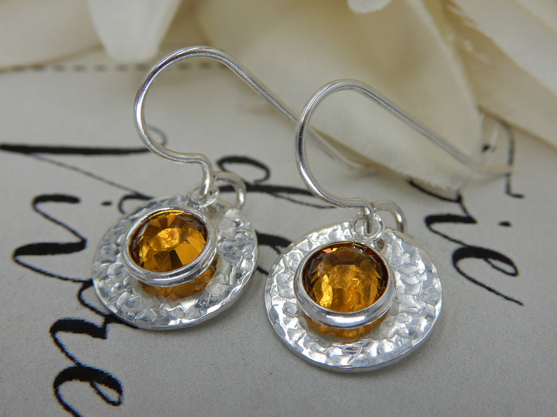 Sterling Silver November Birthstone Earrings