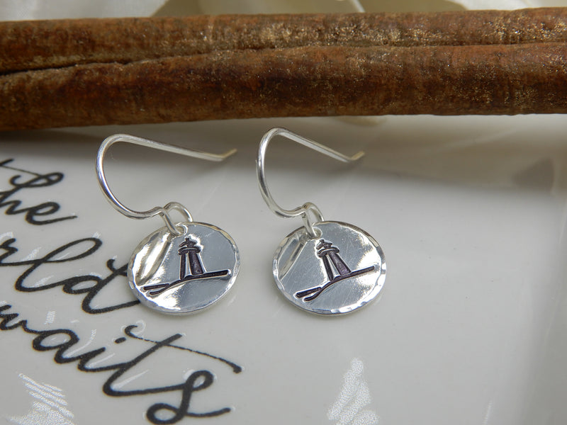 Sterling Silver Lighthouse Earrings