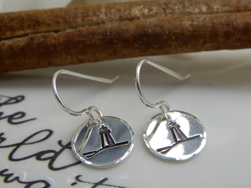 Sterling Silver Lighthouse Earrings