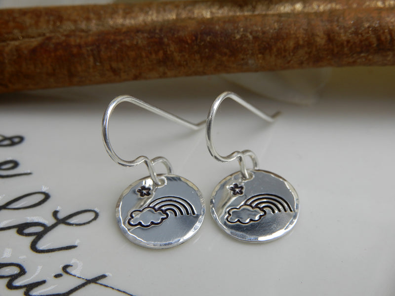 Sterling Silver Rainbow Earrings