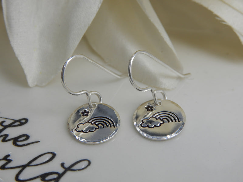 Sterling Silver Rainbow Earrings