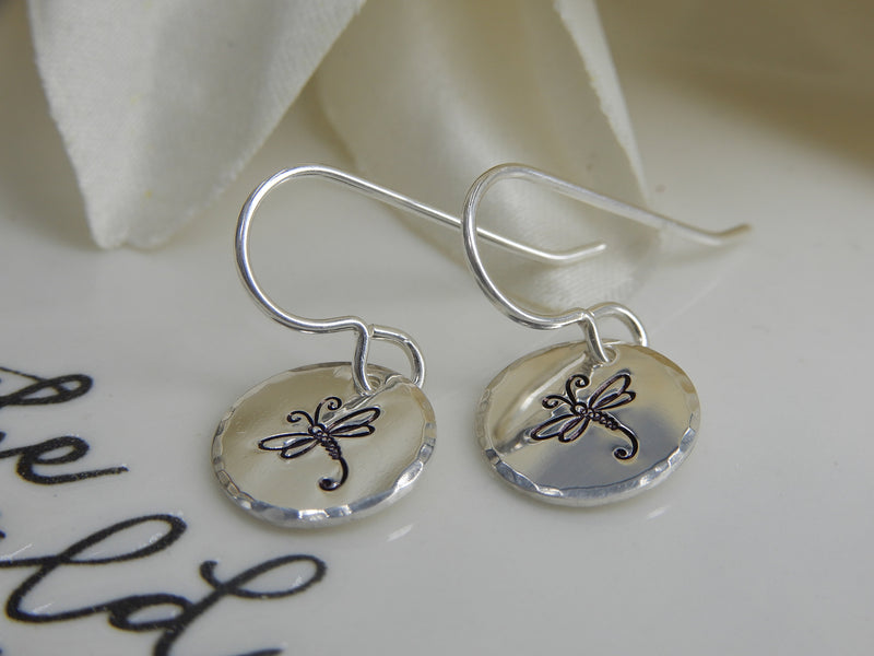 Sterling Silver Dragonfly Earrings