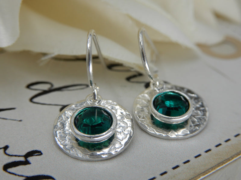 Sterling Silver May Birthstone Earrings