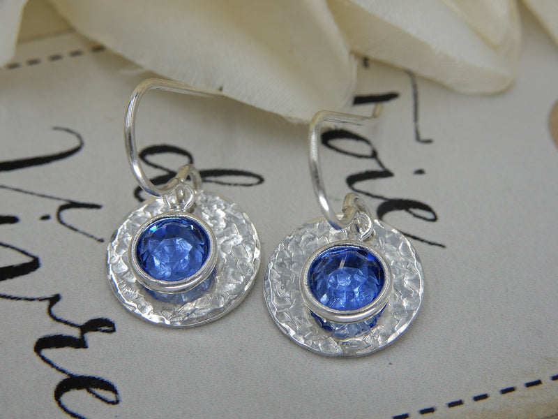 Sterling Silver September Birthstone Earrings