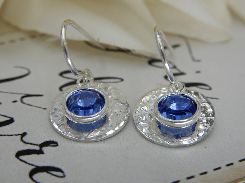 Sterling Silver September Birthstone Earrings