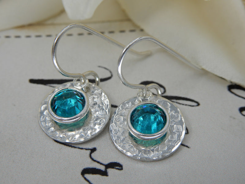 Sterling Silver December Birthstone Earrings