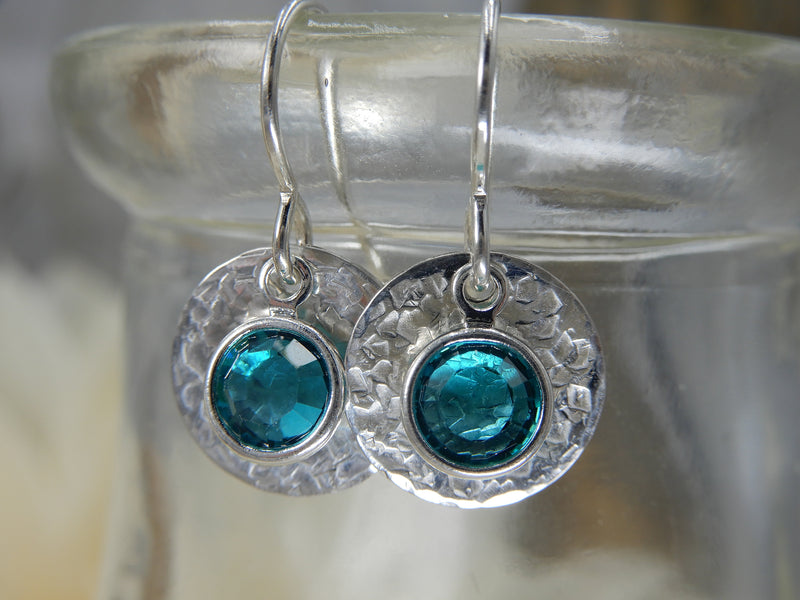 Sterling Silver December Birthstone Earrings