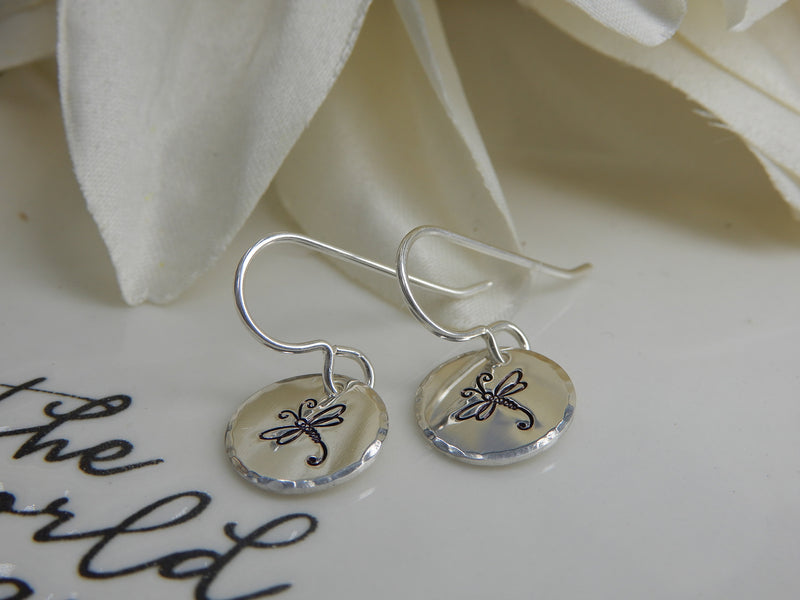Sterling Silver Dragonfly Earrings