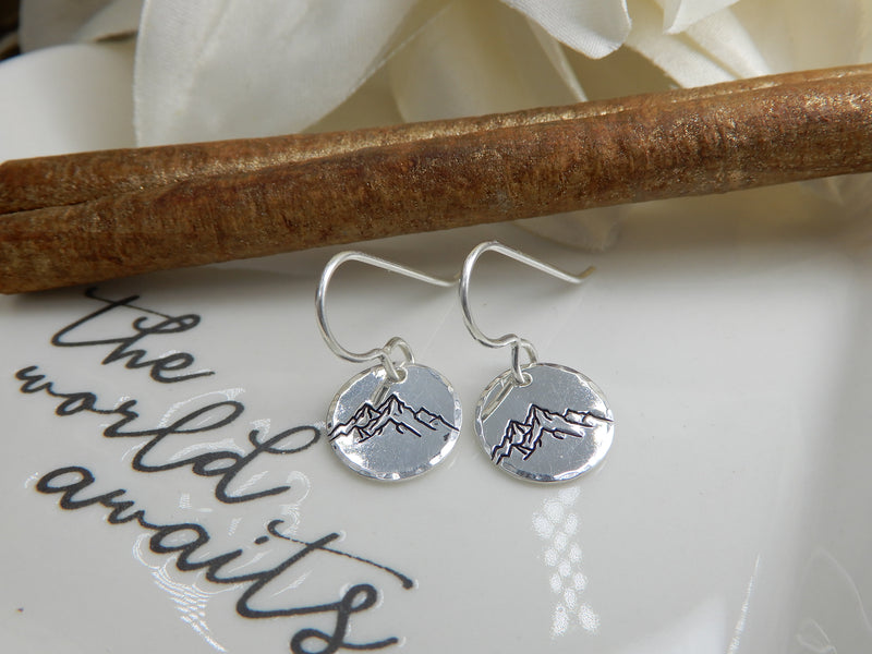 Sterling Silver Mountain Range Earrings