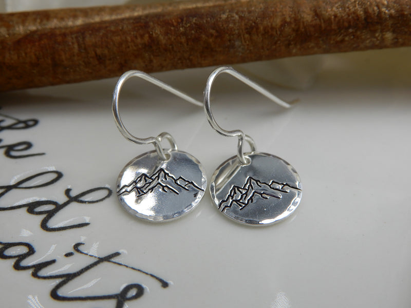 Sterling Silver Mountain Range Earrings
