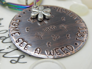 Some See A Weed I See A Wish Stamped Keychain