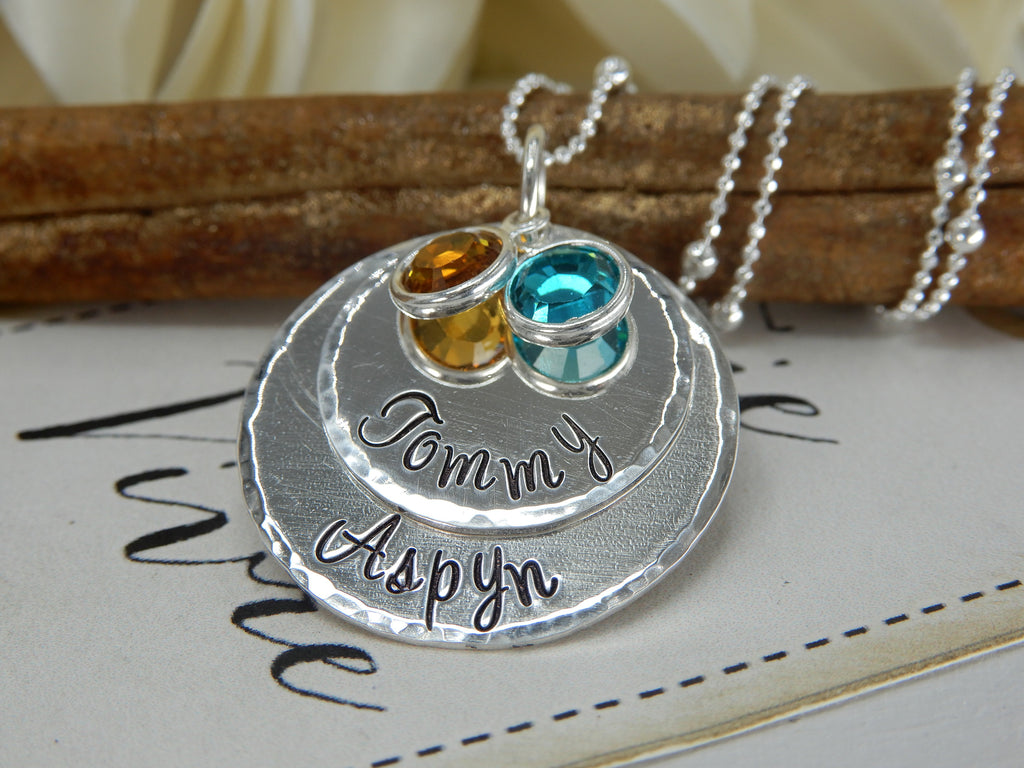 Hand Stamped Bronze Grandma Washer Necklace, 14k Gold filled chain Per –  Beach Cove Jewelry