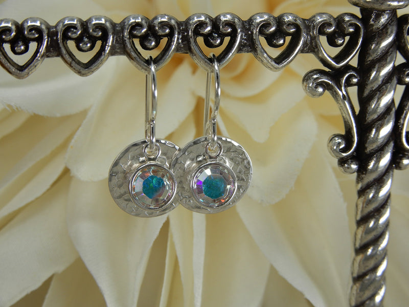 Sterling Silver April Birthstone Earrings
