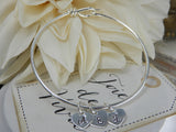 Stamped Initial Charm Bracelet