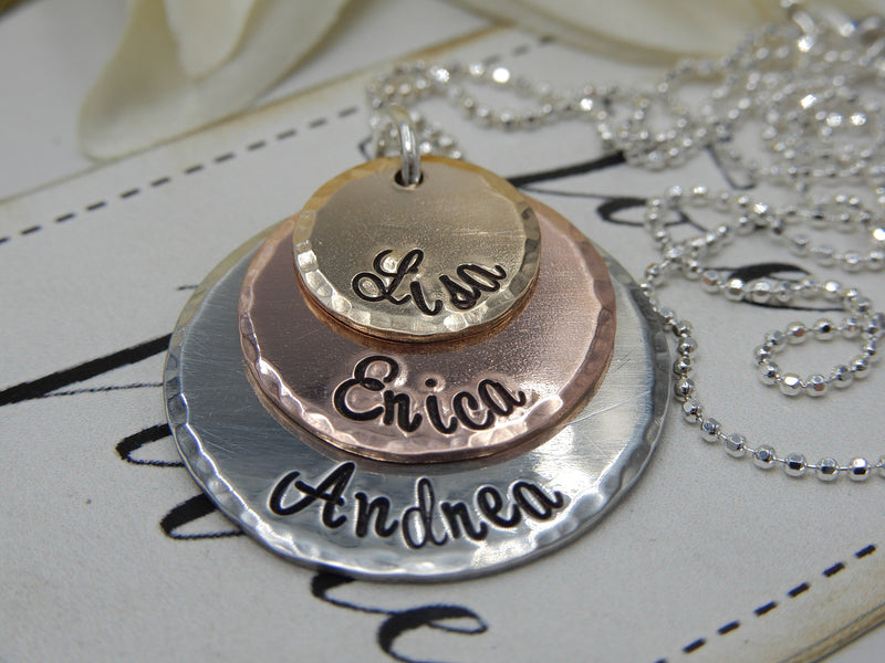 Stamped Mother & Grandmother Necklace