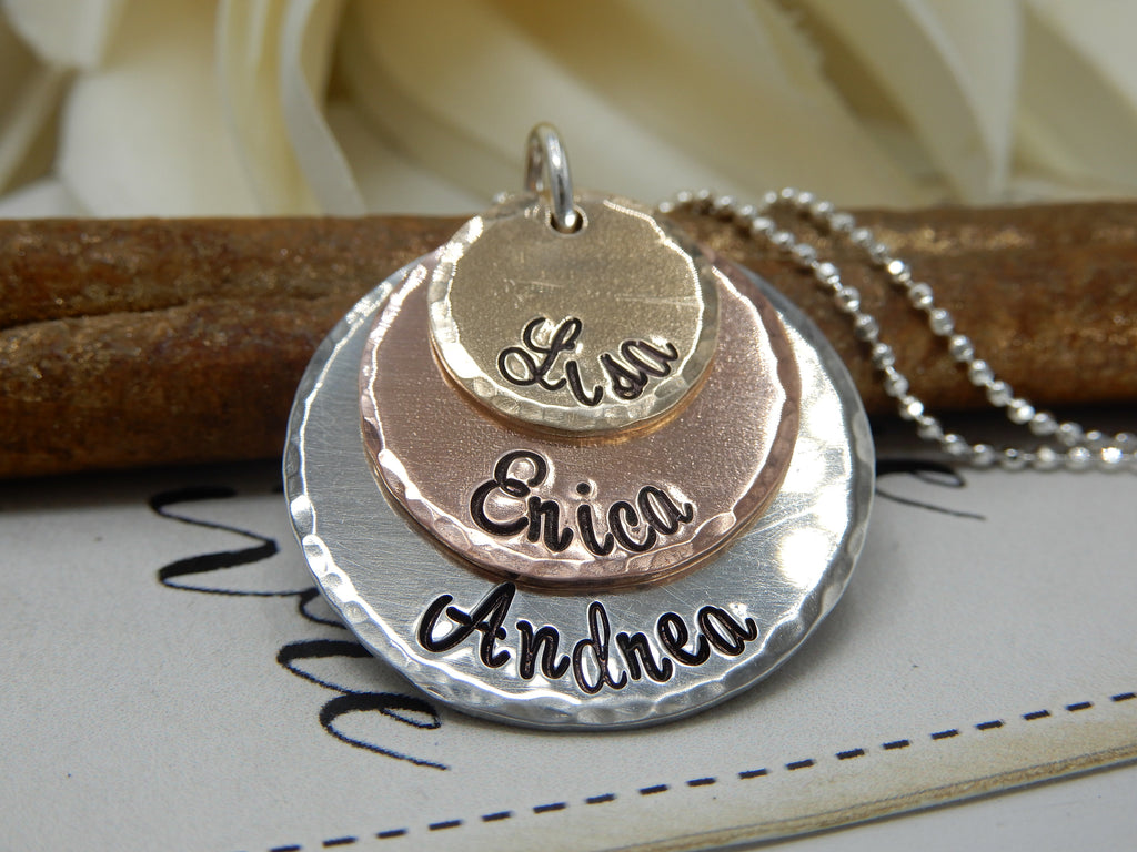 Stamped Mother & Grandmother Necklace