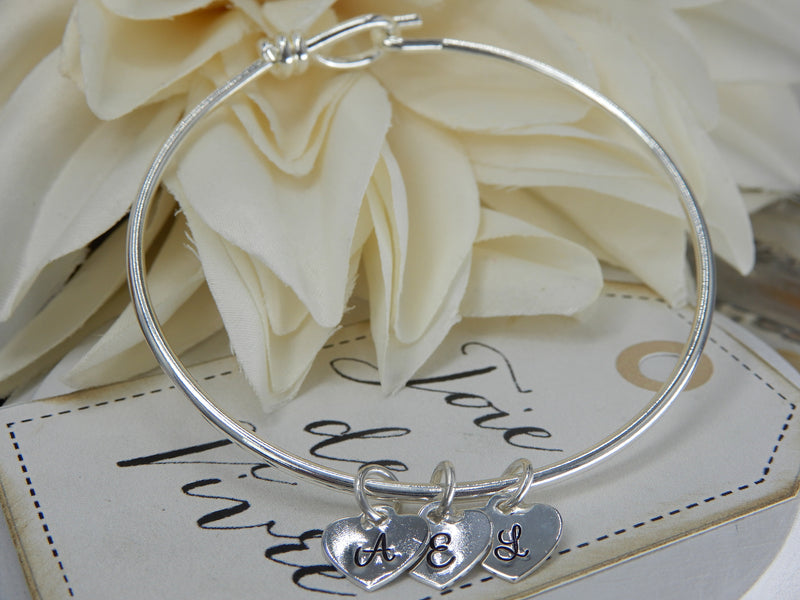 Stamped Initial Charm Bracelet