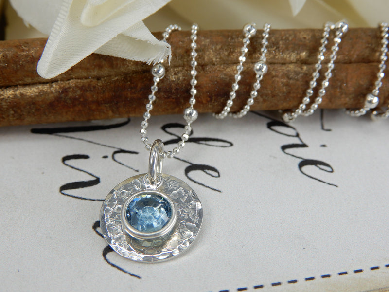 Swarovski March Birthstone Necklace