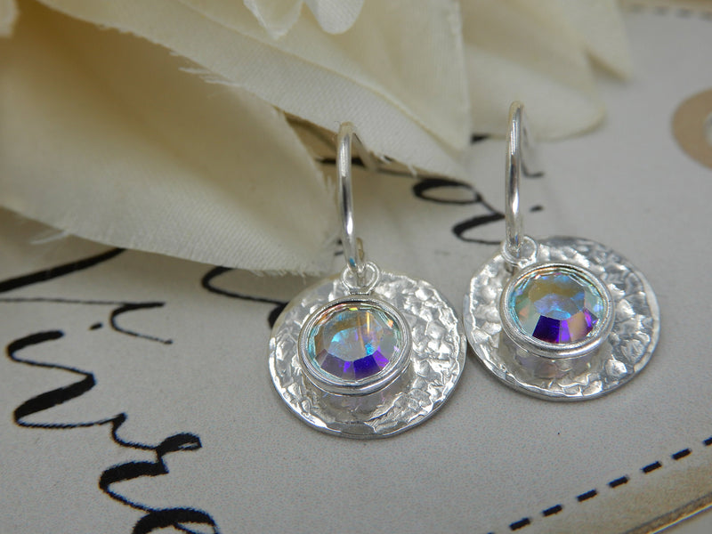 Sterling Silver April Birthstone Earrings