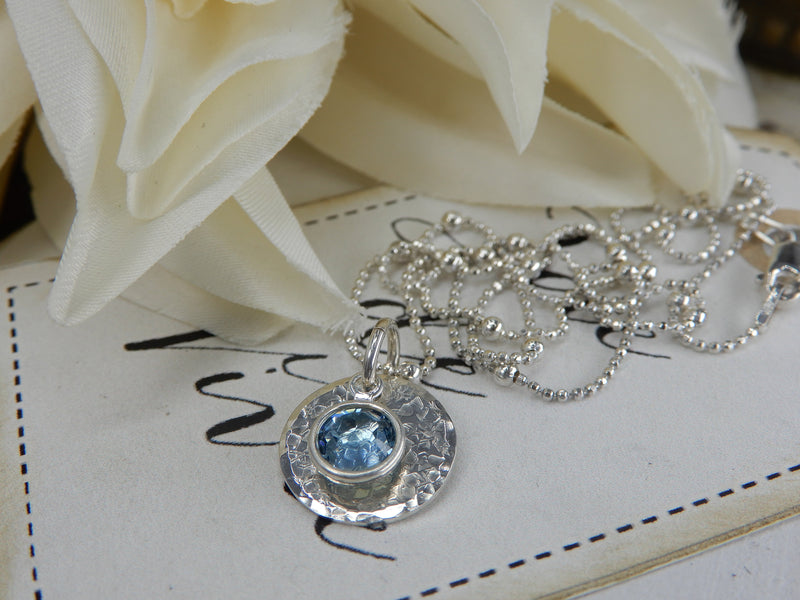 Swarovski March Birthstone Necklace