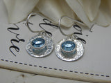 Sterling Silver March Birthstone Earrings