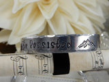 Nevertheless She Persisted Stamped Aluminum Cuff